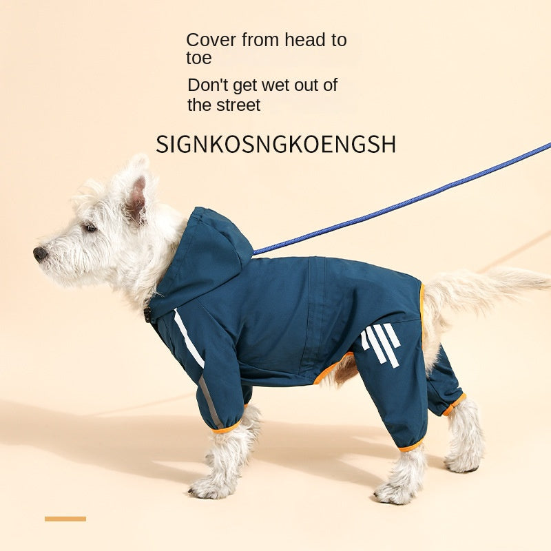 Pet supplies, dog clothing, sweatshirts, warm and windproof, small dog raincoats, jackets