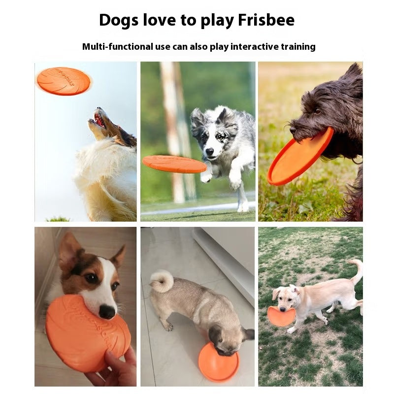 Pet frisbee toys resistant grinding teeth dog training toys supplies