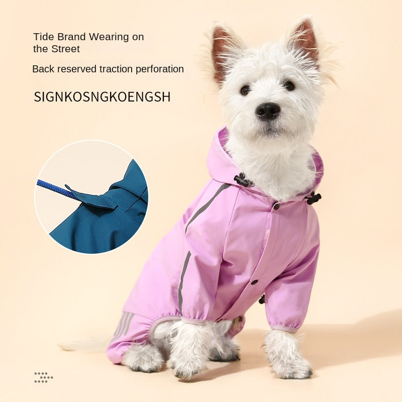 Pet supplies, dog clothing, sweatshirts, warm and windproof, small dog raincoats, jackets