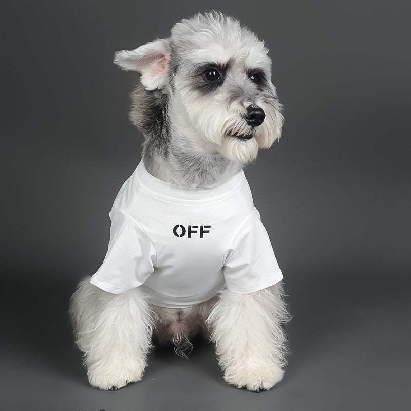 Dog clothes, printed short-sleeved T-shirts