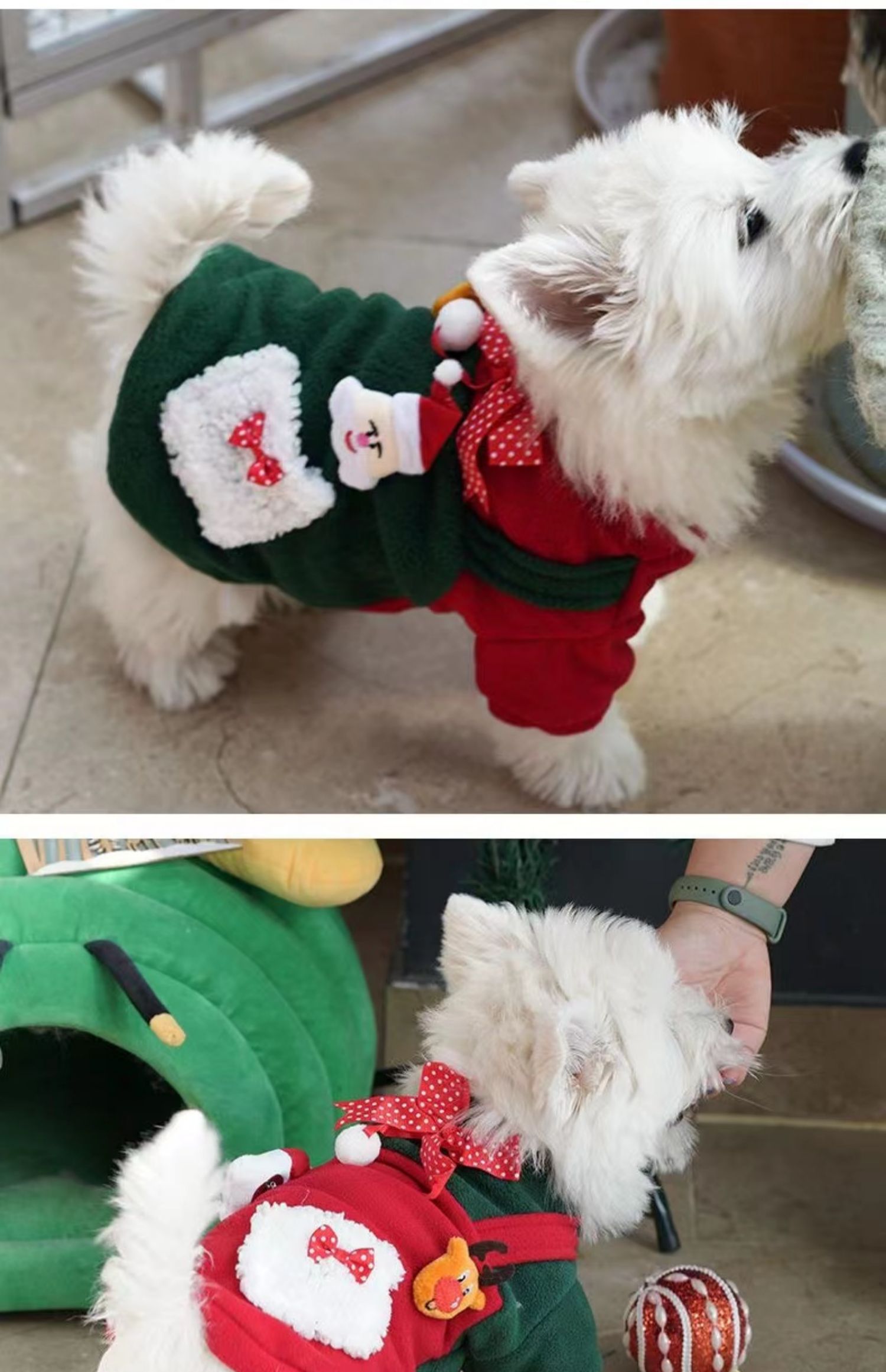 Dog pet cat clothing Christmas festive clothing Autumn and winter fashion Teddy fighting small and medium-sized dogs