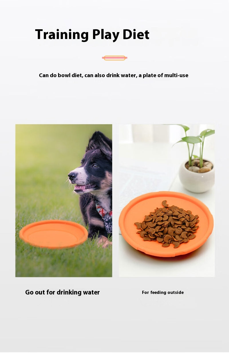 Pet frisbee toys resistant grinding teeth dog training toys supplies