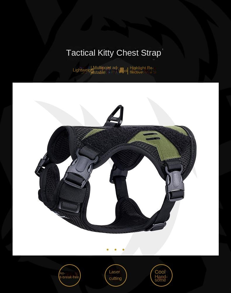 Cat leash vest style tactical cat harness new