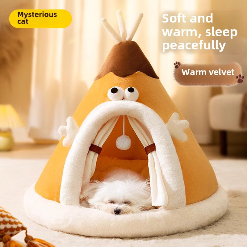 Cat nest winter warm four seasons general closed security nest multi-cat family winter warm super big kennel