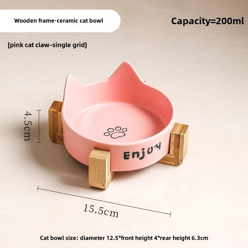 Pet food bowl Dog cat China bowl Cat food bowl