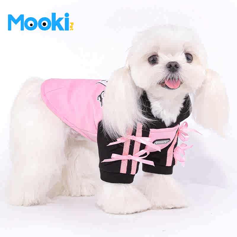 mookipet dog new clothes Pet cat Yorkshire Bear small dog tide brand autumn and winter warm hoodie