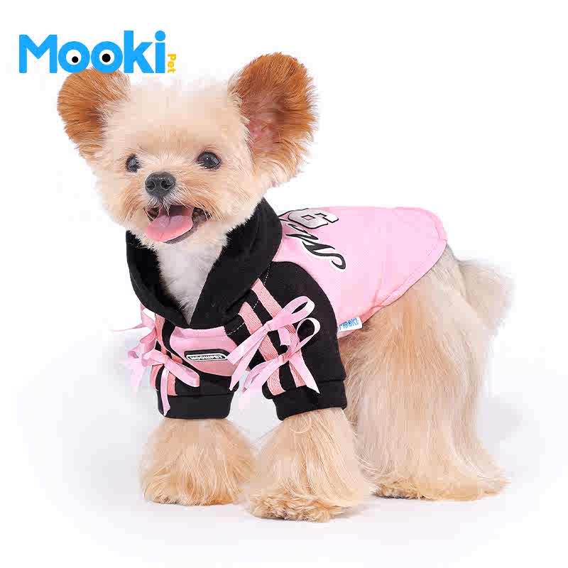 mookipet dog new clothes Pet cat Yorkshire Bear small dog tide brand autumn and winter warm hoodie