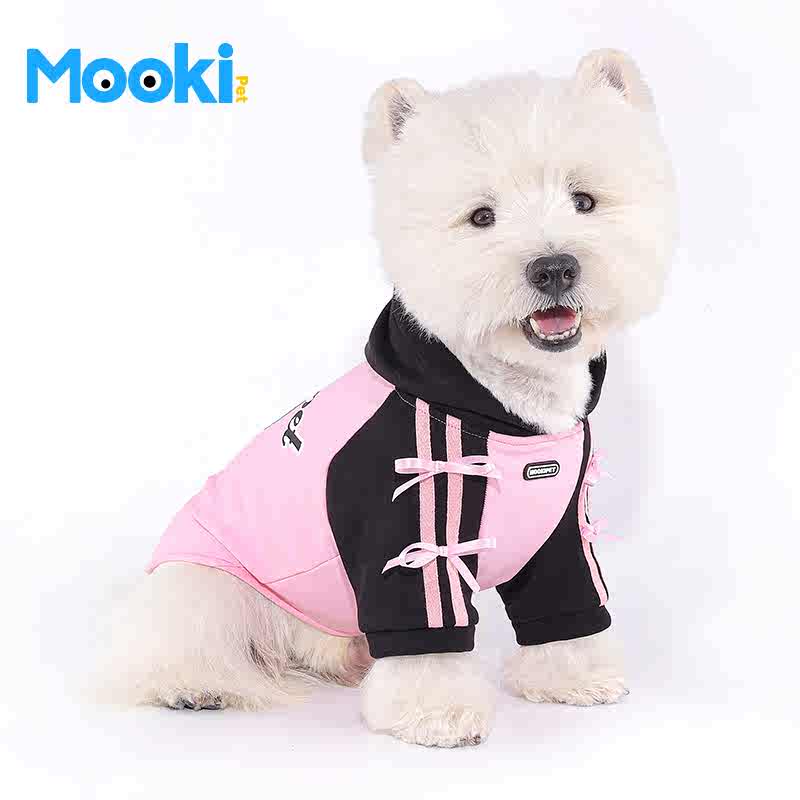 mookipet dog new clothes Pet cat Yorkshire Bear small dog tide brand autumn and winter warm hoodie