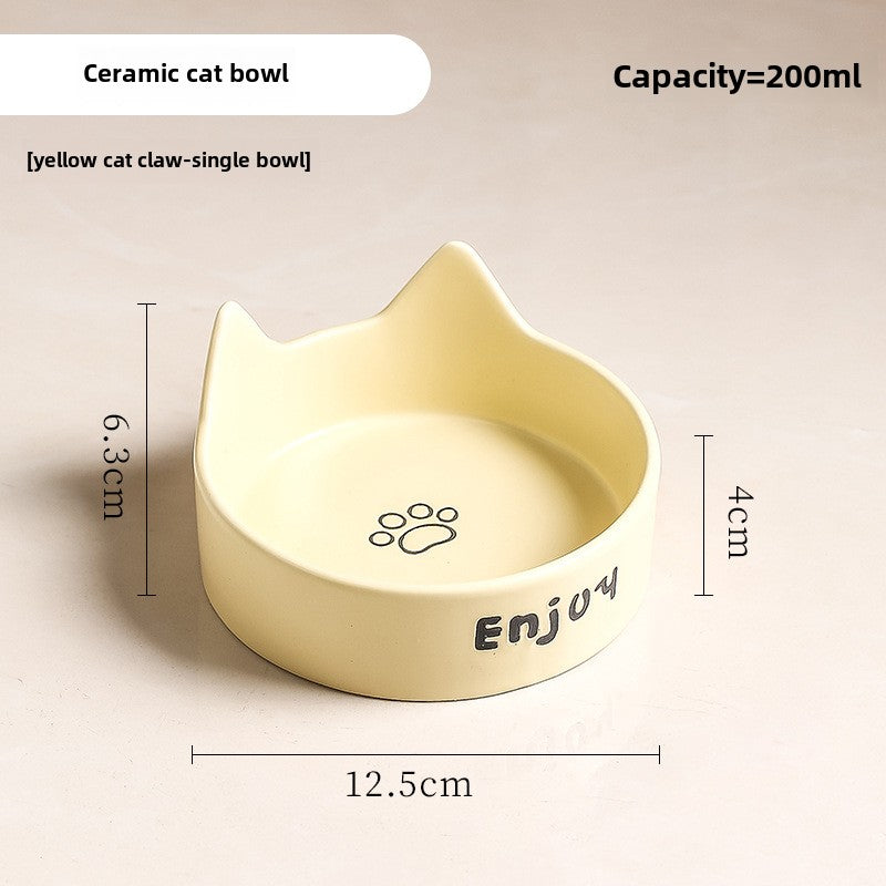 Pet food bowl Dog cat China bowl Cat food bowl