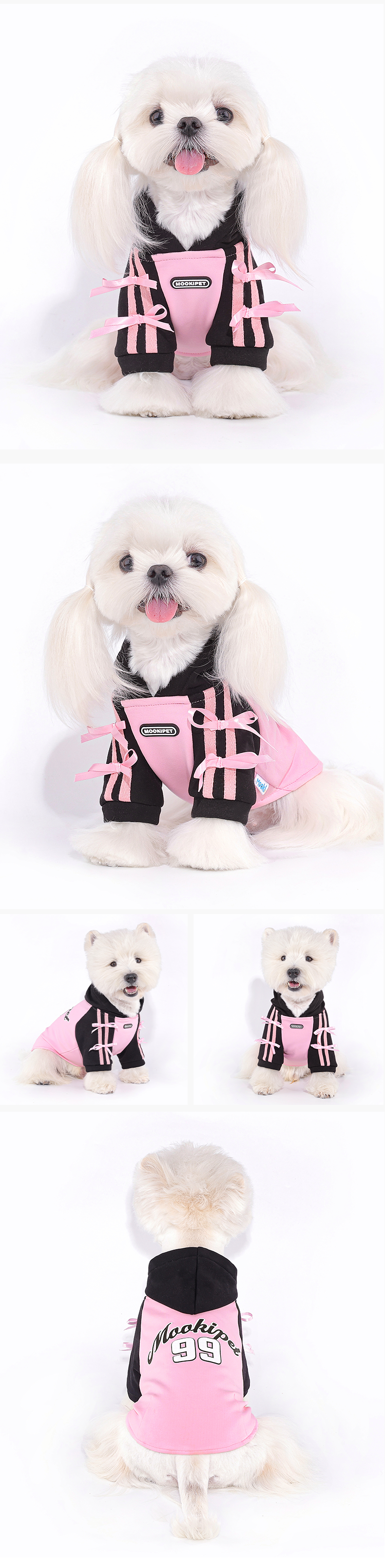 mookipet dog new clothes Pet cat Yorkshire Bear small dog tide brand autumn and winter warm hoodie