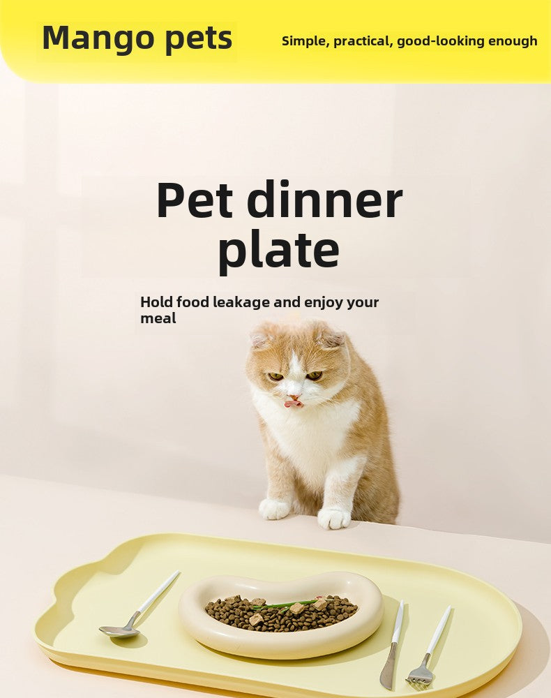 Mango Fruit pet placemat Waterproof non-slip Cat bowl mat Cat bowl mat Large placemat Cat bowl plate