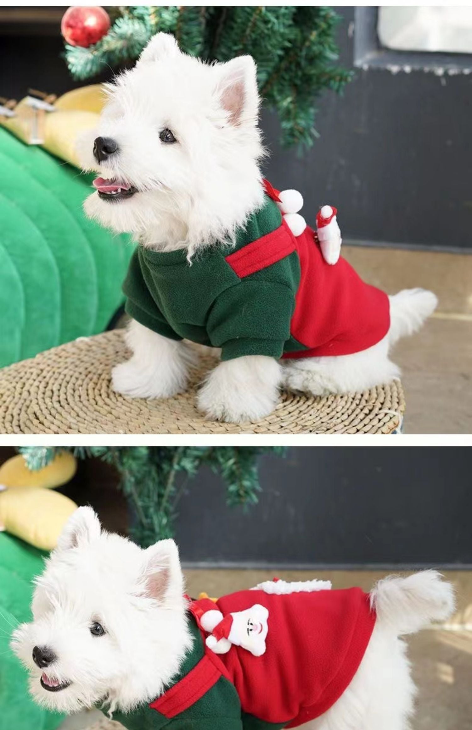 Dog pet cat clothing Christmas festive clothing Autumn and winter fashion Teddy fighting small and medium-sized dogs